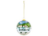 Handpainted Glass Ireland Christmas Ornament