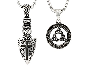 Picture of Stainless Steel Set of 2 Pendants With Chains