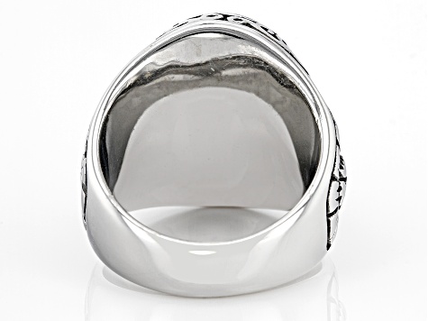 Black Obsidian Stainless Steel Celtic Men's Ring IRW100 JTV