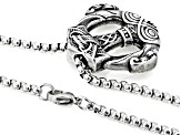 Stainless Steel Viking Anchor Pendant With Chain