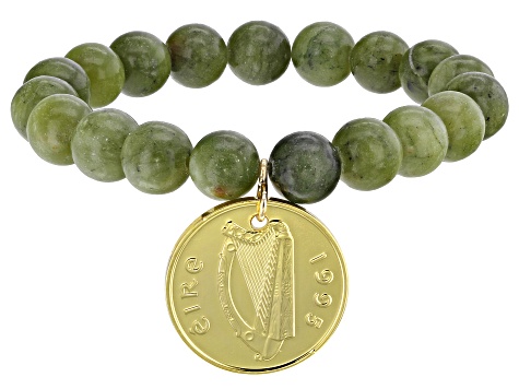 Green Connemara Marble Stretch Bracelet