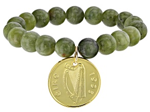 Green Connemara Marble Stretch Bracelet