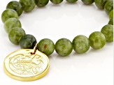 Green Connemara Marble Stretch Bracelet