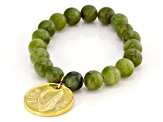 Green Connemara Marble Stretch Bracelet