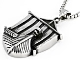 Stainless Steel Viking Ship Pendant with Chain