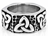 Octagonal Trinity Knot Stainless Steel Men's Ring