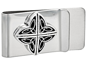 Picture of Celtic Design Sterling Silver Over Brass Money Clip