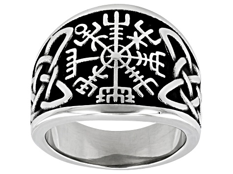 Stainless Steel Viking Compass Ring