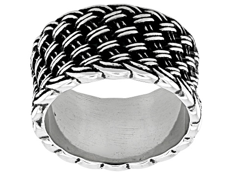Stainless Steel Celtic Braid Men's Band Ring