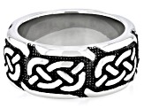 Stainless Steel Infinity Knot Men's Band Ring
