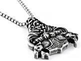 Stainless Steel Viking Warrior Pendant With Chain