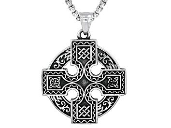 Picture of Stainless Steel Celtic Cross Pendant With Chain