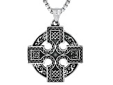 Stainless Steel Celtic Cross Pendant With Chain