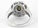 Connemara Marble Sterling Silver Shamrock Ring