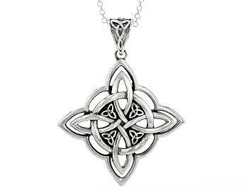 Picture of Sterling Silver Trinity Knot Pendant With Chain