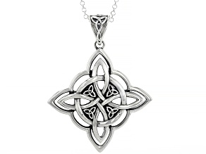 Sterling Silver Trinity Knot Pendant With Chain