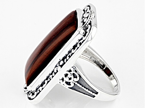 Mahogany Tigers Eye Sterling Silver Ring