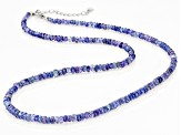 Tanzanite Rhodium Over Sterling Silver 20" Beaded Necklace