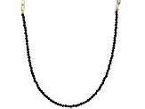 Black Spinel 18k Yellow Gold Over Sterling Silver Necklace