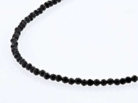 Black Spinel 18k Yellow Gold Over Sterling Silver Necklace