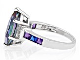 Multi-Quartz Gem Rhodium Over Sterling Silver Ring 2.69ctw