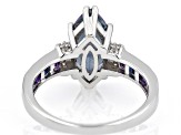 Multi-Quartz Gem Rhodium Over Sterling Silver Ring 2.69ctw