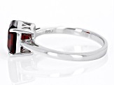 Red Garnet Rhodium Over Sterling Silver Solitaire Ring 2.64ct