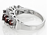 Red Garnet Rhodium Over Sterling Silver Ring 1.95ctw