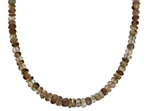 Andalusite Rhodium Over Sterling Silver 18" Beaded Necklace