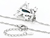 Blue Turquoise Sterling Silver Frog Pendant With Chain