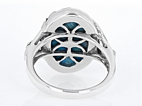 Blue Turquoise Sterling Silver Solitaire Ring