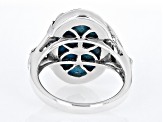 Blue Turquoise Sterling Silver Solitaire Ring