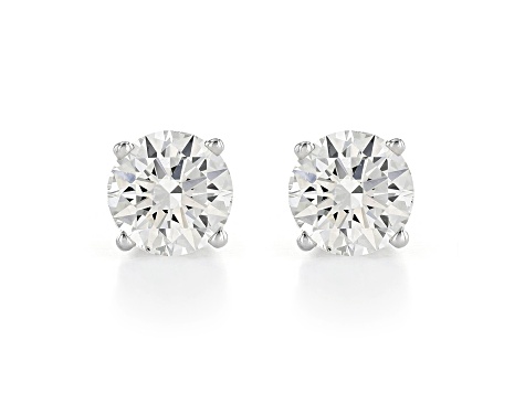 White Lab-Grown Diamond 14K White Gold Stud Earrings 1.50ctw