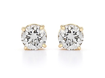 Picture of White Lab-Grown Diamond 14K Yellow Gold Stud Earrings 1.50ctw