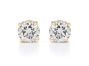 Certified White Lab-Grown Diamond H-I SI 14k Yellow Gold Stud Earrings 1.50ctw