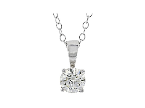 0.50Ct Round Diamond Believe Pendant 18" Free Chain Necklace 14k White Gold Over