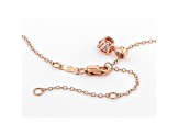 Pink Lab-Grown Diamond 14K Rose Gold Pendant With Cable Chain 0.50ct