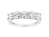 White Lab-Grown Diamond 14k White Gold 5-Stone Band Ring 1.50ctw