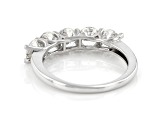 White Lab-Grown Diamond 14k White Gold 5-Stone Band Ring 1.50ctw