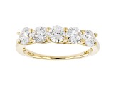 White Lab-Grown Diamond 14k Yellow Gold Band Ring 1.50ctw