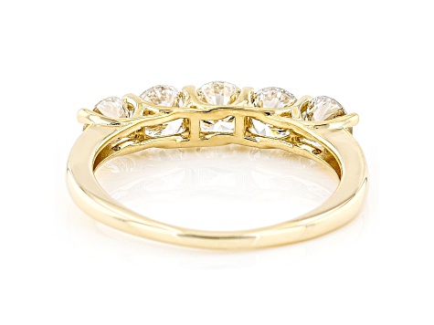 White Lab-Grown Diamond 14k Yellow Gold Band Ring 1.50ctw