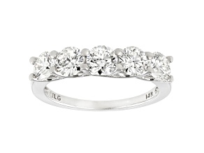 White Lab-Grown Diamond 14k White Gold Band Ring 1.50ctw