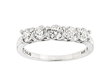 White Lab-Grown Diamond 14k White Gold Eternity Band Ring 2.00ctw