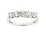 White Lab-Grown Diamond 14k White Gold 5-Stone Band Ring 1.00ctw