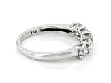 White Lab-Grown Diamond 14k White Gold 5-Stone Band Ring 1.00ctw