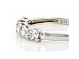 White Lab-Grown Diamond 14k White Gold 5-Stone Band Ring 0.75ctw