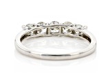 White Lab-Grown Diamond 14k White Gold 5-Stone Band Ring 0.75ctw