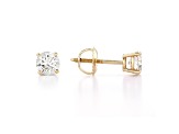 Certified White Lab-Grown Diamond H-I SI 14k Yellow Gold Stud Earrings 1.00ctw