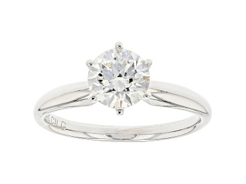 Picture of White Lab-Grown Diamond 14k White Gold Solitaire Engagement Ring 1.25ctw