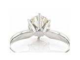 White Lab-Grown Diamond 14k White Gold Solitaire Engagement Ring 1.25ctw